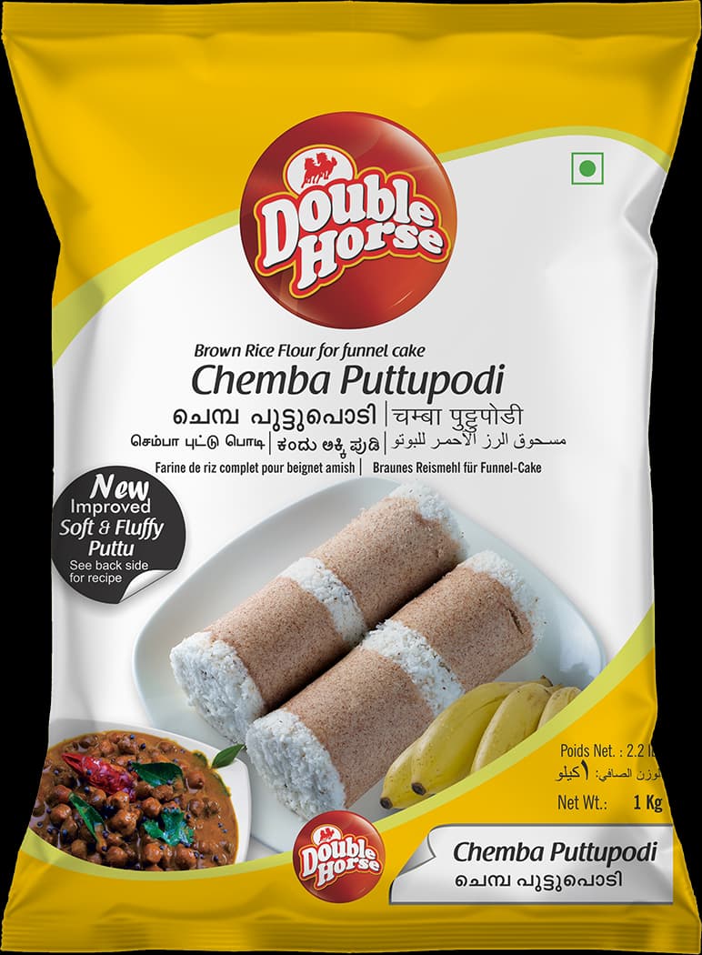 Chemba Puttu ചെമ്പാ പുട്ടുപൊടി -Podi Double Horse 1 kg