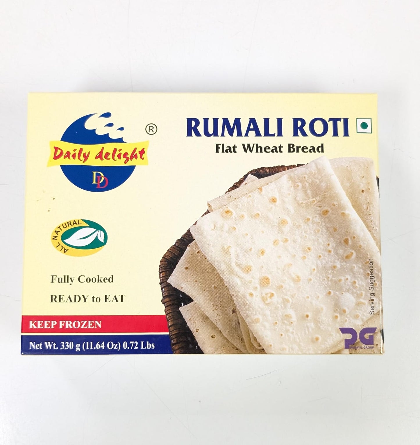Buy Daily Delight Rumali Roti – Flat Wheat Bread | 330g | Free Delivery in London, St. Thomas, Woodstock, Tilsonburg, Ingersoll, Aylmer, and Nearby Areas