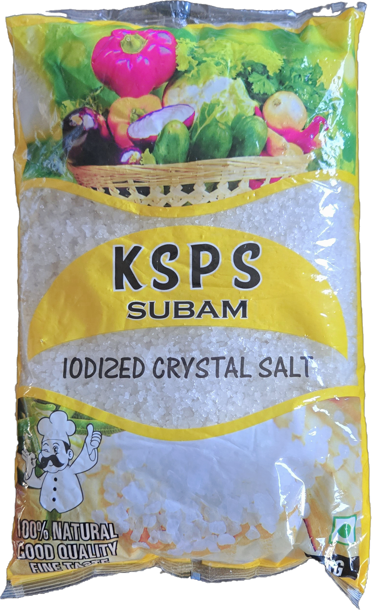Iodized Crystal Salt - 1 KG Kalluppu - കല്ലുപ്പ്
