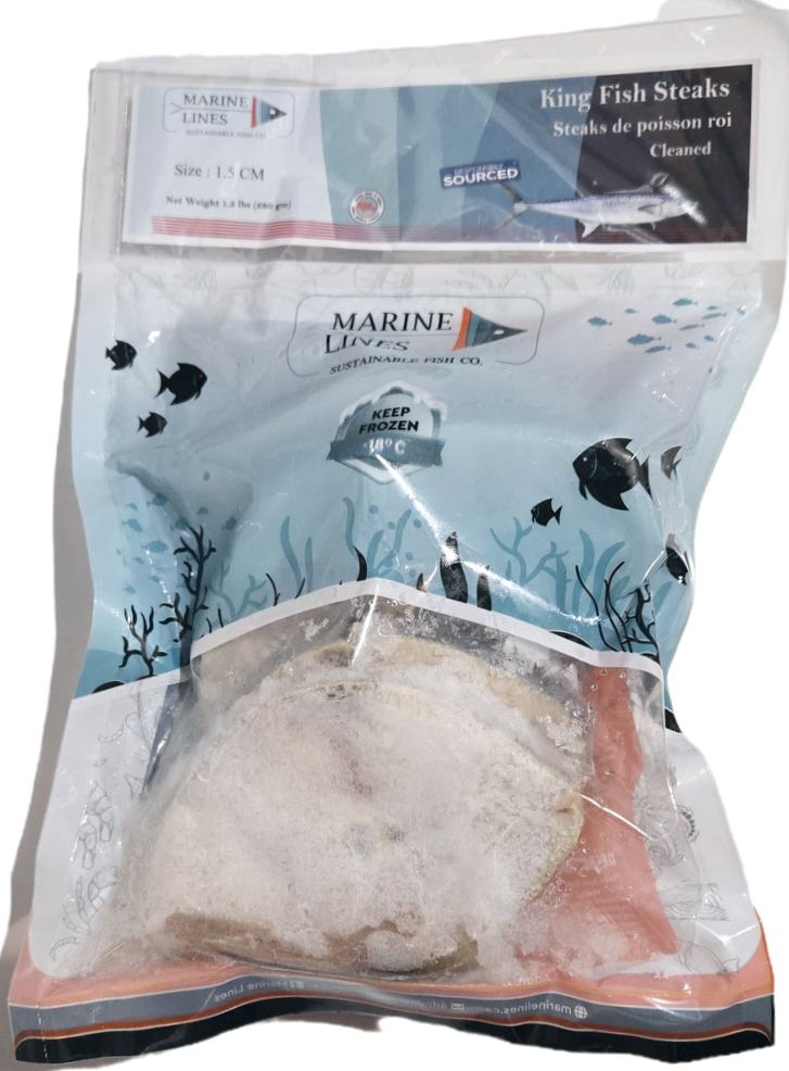 King fish Steak നെയ്മീൻ 1.5 CM Marine Lines 1.5 LB