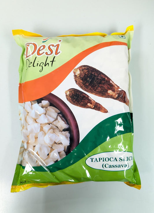 Tapioca Sliced കപ്പ അരിഞ്ഞത് Desi Delight-5LB