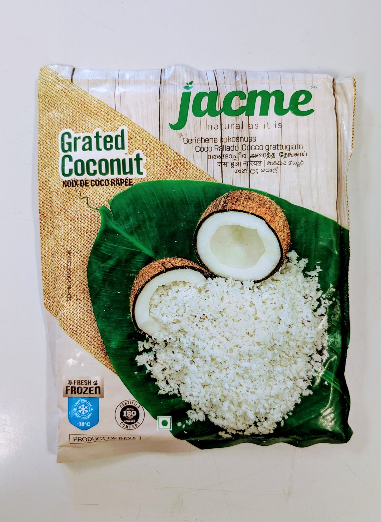 Grated Coconut തേങ്ങ ചിരകിയത് 400 GM Jacme