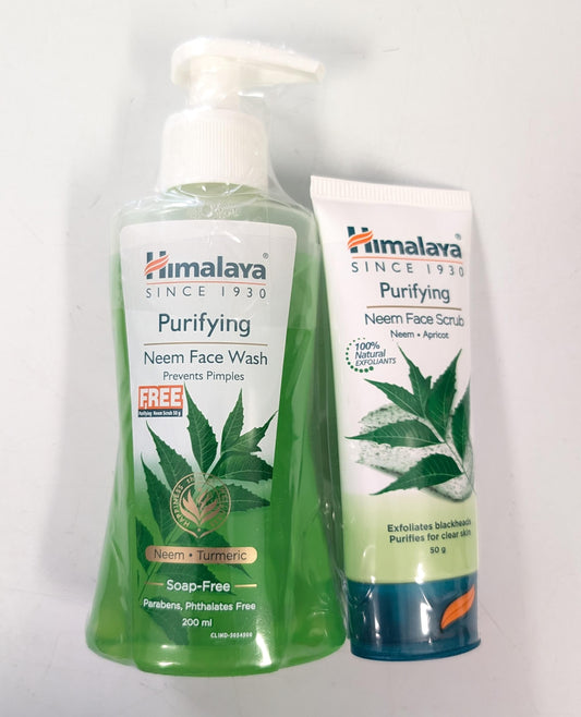 Himalaya Neem Facewash + Scrub Combo