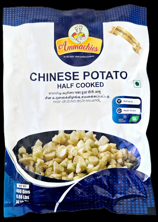 Ammachies Chinese Potato (Koorka) – Half Cooked 400g | Kerala Frozen Vegetable | Buy Online in London & St. Thomas – CeeKay Grocers