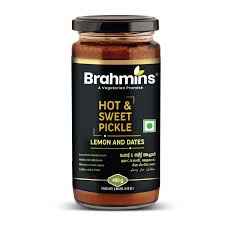 Brahmins Hot & Sweet Pickle Lemon & Dates 400g | ബ്രാഹ്മിണ്സ് ആച്ചാർ