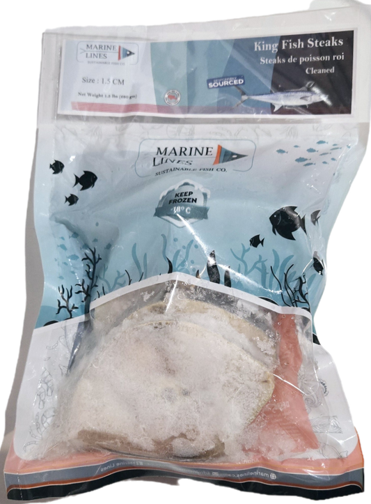 King fish Steak നെയ്‌മീൻ 1.5 CM Marine Lines 1.5 LB